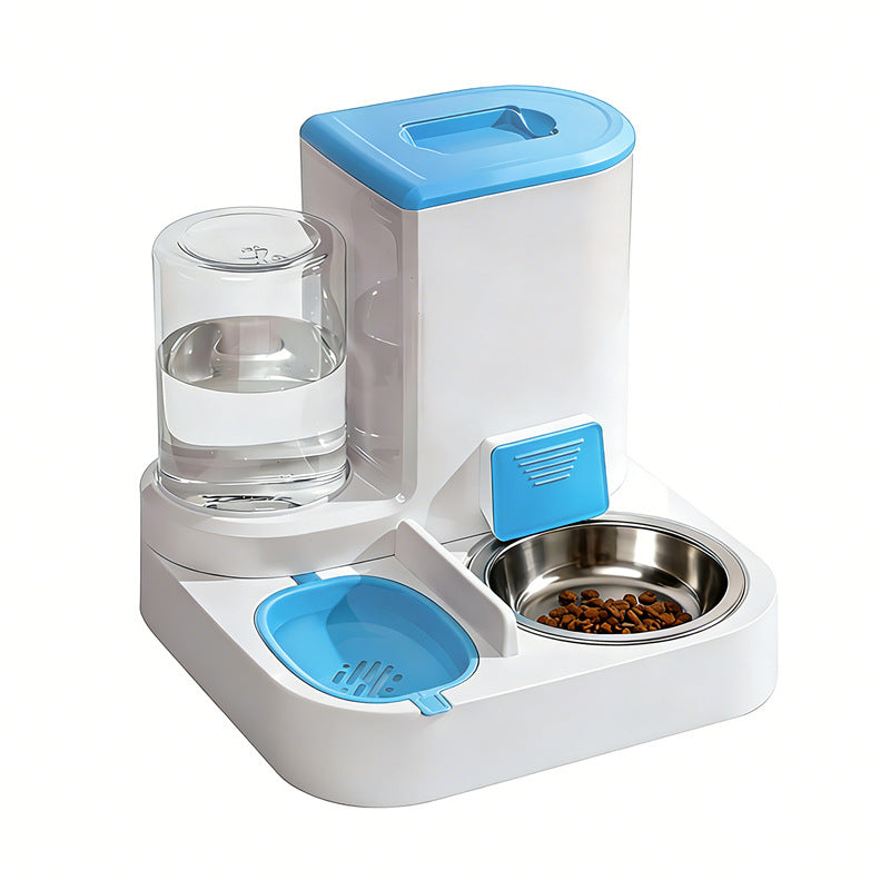 Automatic Pet Feeder and Water Dispenser for Pets with Optional Steel or Ceramic Bowl