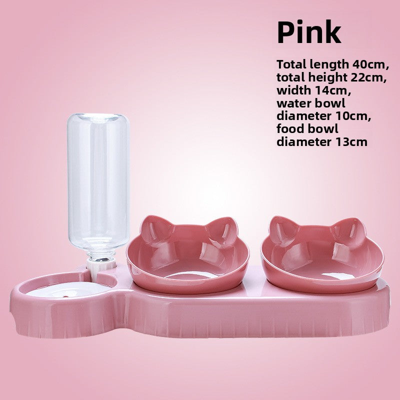 Automatic Pet Feeding Bowl with Water Dispenser