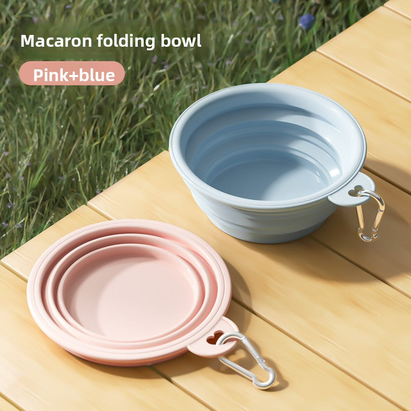 Foldable Food-Grade Silicone Pet Bowl for Travel in 350ml and 650ml Sizes for Pets