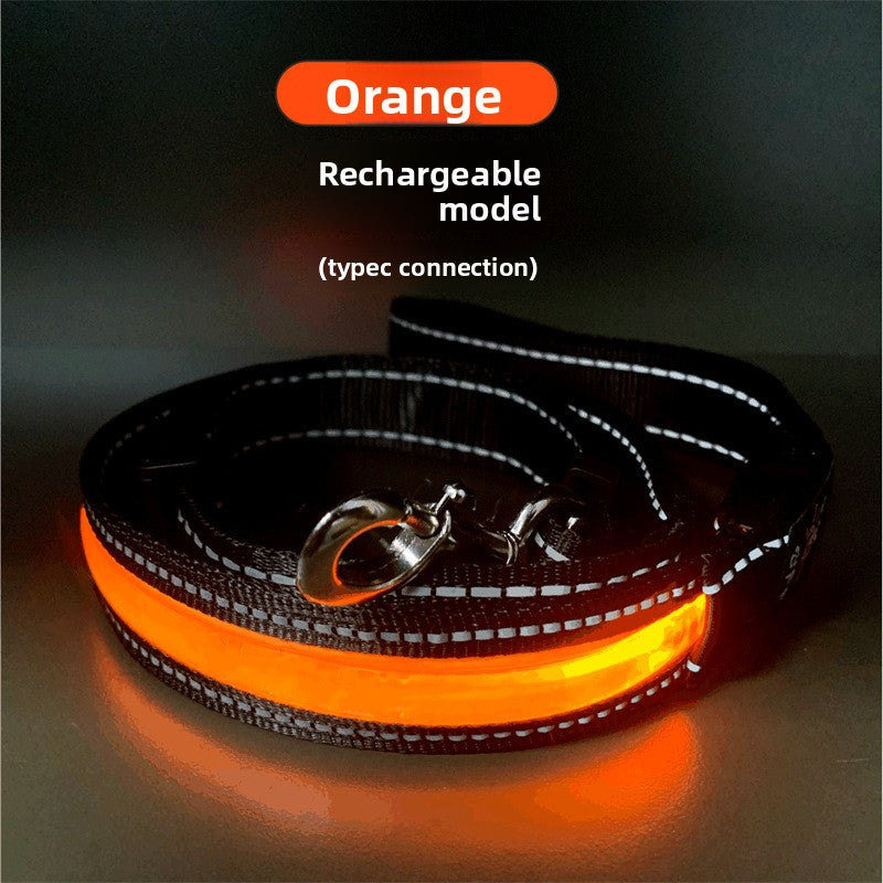 USB rechargeable LED dog collar, 6 sizes available