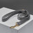 Nylon dog lead with soft plush padded handle in 8 colour options