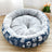 Round cotton pet bed with sweet strawberry print for cats, view 15