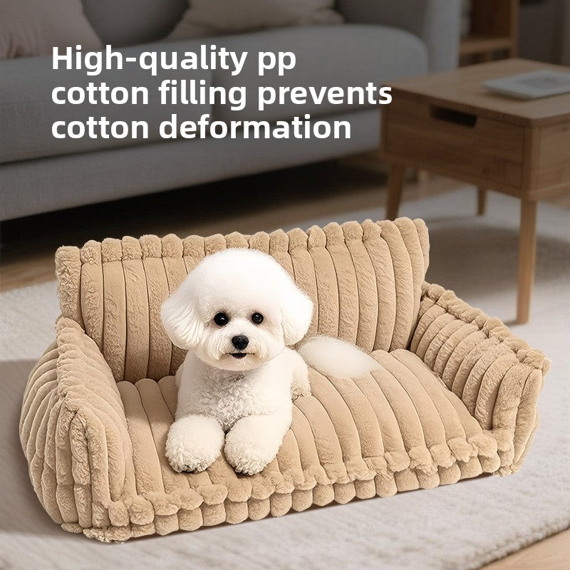 Removable washable plush pet bed with grid mat, photo 3 of 37