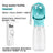 Portable pet drinking and feeding bottle in Pink 320ml, top view