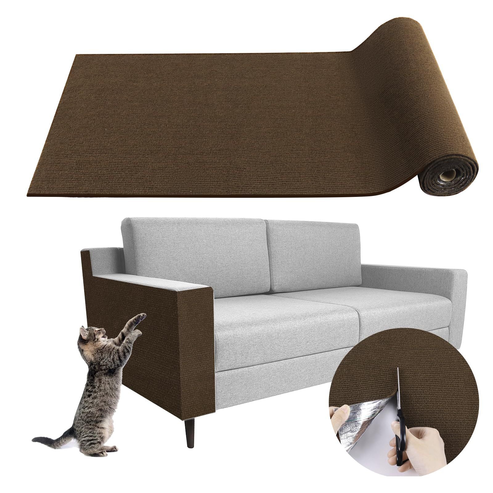 Self-Adhesive Cat Scratching Mat for Walls and Furniture Protection