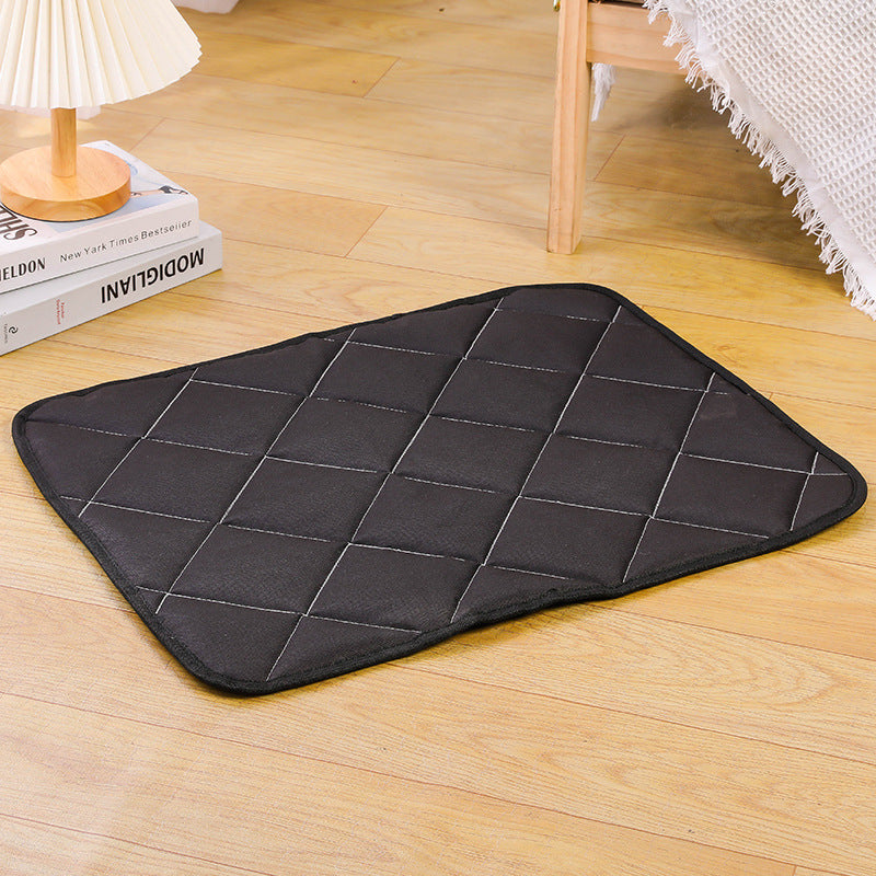 Cotton pet sleeping mat with print in Black Oxford Waterproof, size 40 x 30cm