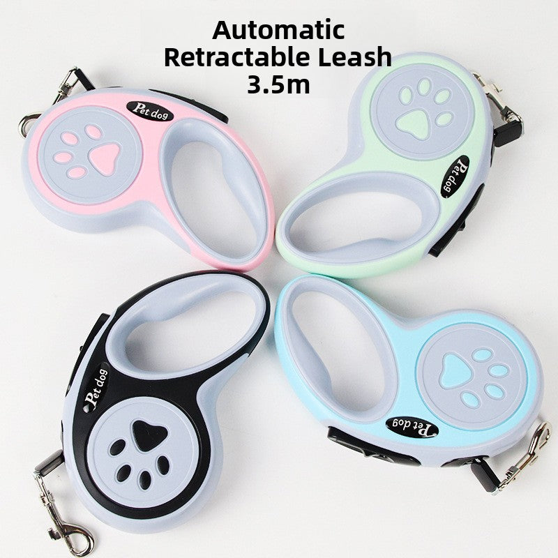 One-button retractable dog lead, main product photo from Pet Royale UK