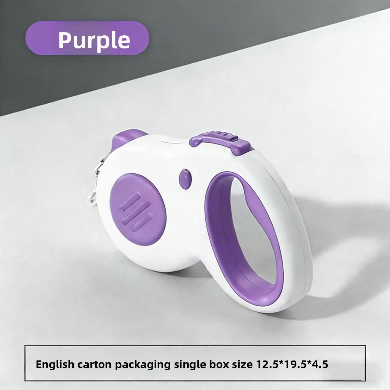 Automatic retractable dog lead with 5m cord, close-up detail view