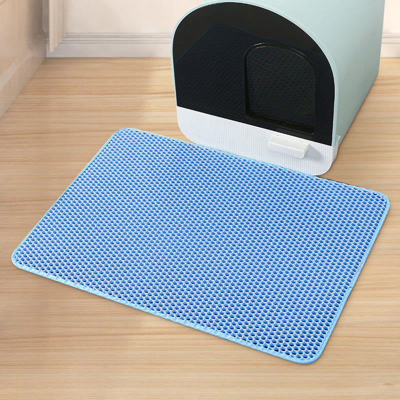 Foldable EVA Cat Litter Mat with Waterproof Leak-Proof Base