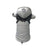 Hooded waterproof dog jacket with built-in harness in Blue, in a home setting