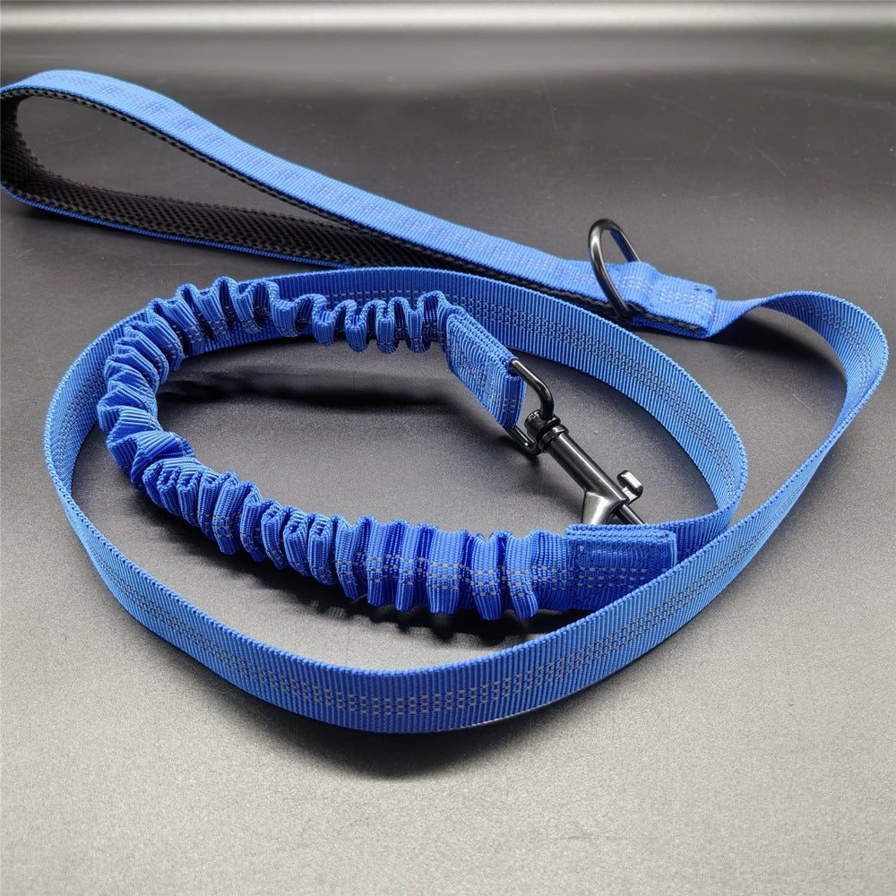 Light up fibre optic dog harness glowing at night, view 37