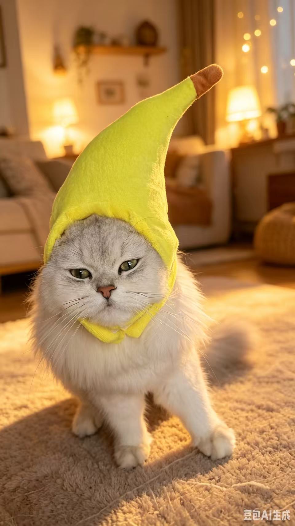 Cute animal headgear hat for cats and small dogs, showing size and shape