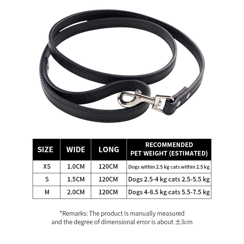 PU leather dog lead in 16 colour options