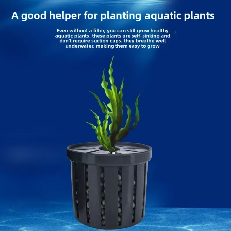 Plastic aquarium plant basket for holding aquatic plants, photo 2