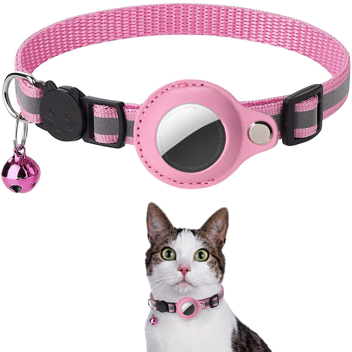 Reflective nylon dog tracking collar with locator, product image 4