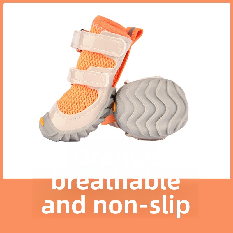 Breathable mesh dog shoes with double straps, available in 9 colours, image 4