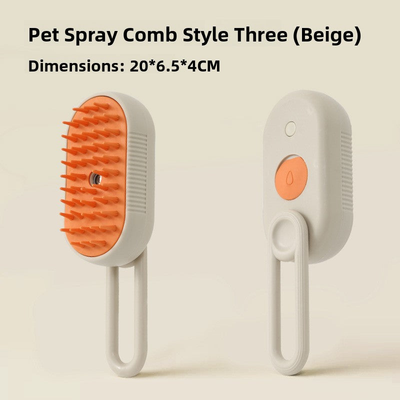Large Self-Misting Steam Brush for Dogs and Cats, Rechargeable