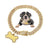 Rhinestone chain pet collar with bone pendant, ideal for everyday use