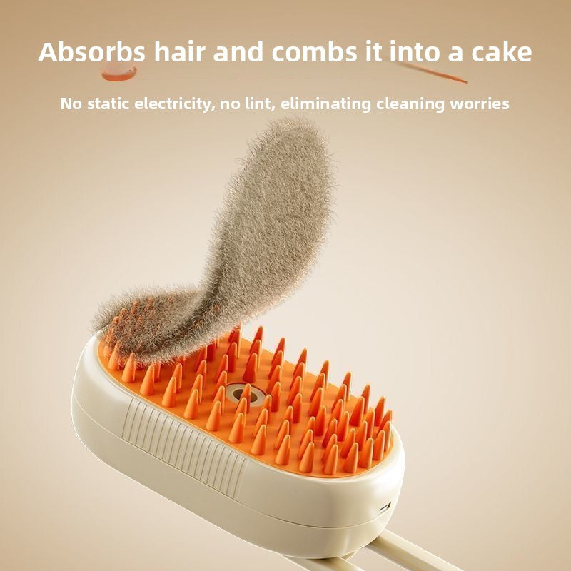 Electric Mist Spray Comb, Steam Detangling Anti-Flyaway Brush