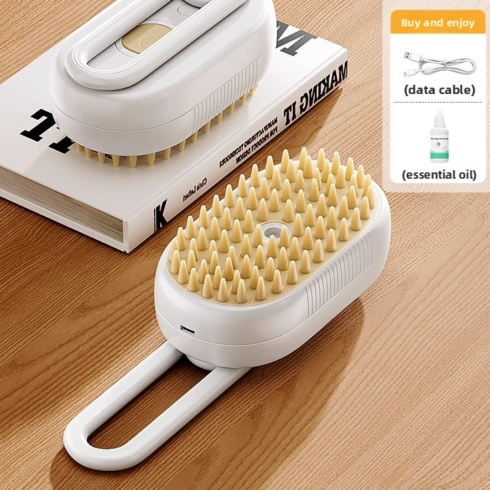 Rechargeable Pet Spray Grooming Comb with Deodorising Mist