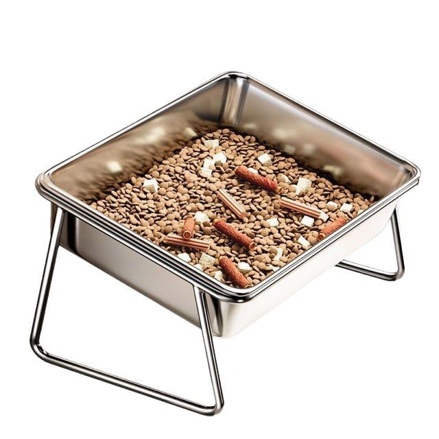 Extra-Thick Stainless Steel Elevated Pet Bowl or Stand with Non-Slip Base for Dogs
