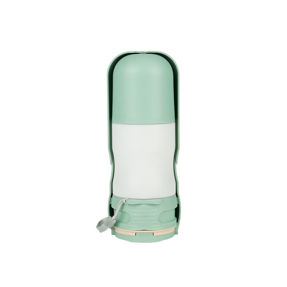 Portable Dog Water Cup with Built-In Light and USB Cable for Night Walks
