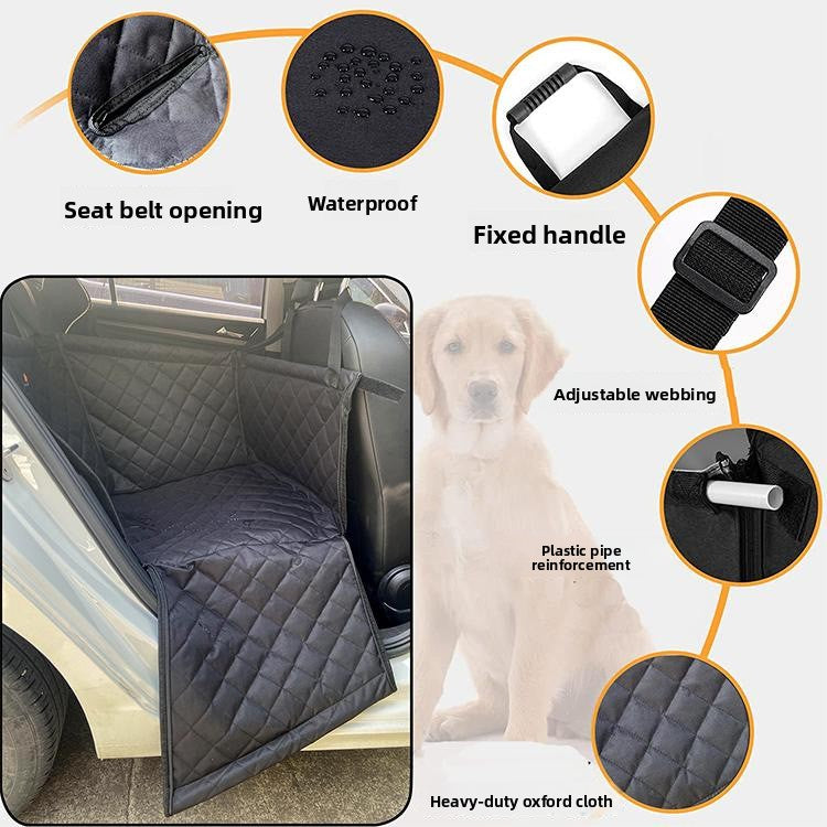 Pet car seat cushion for small dogs, close-up detail view
