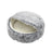 Grey semi enclosed long pile velvet cat bed, view 2