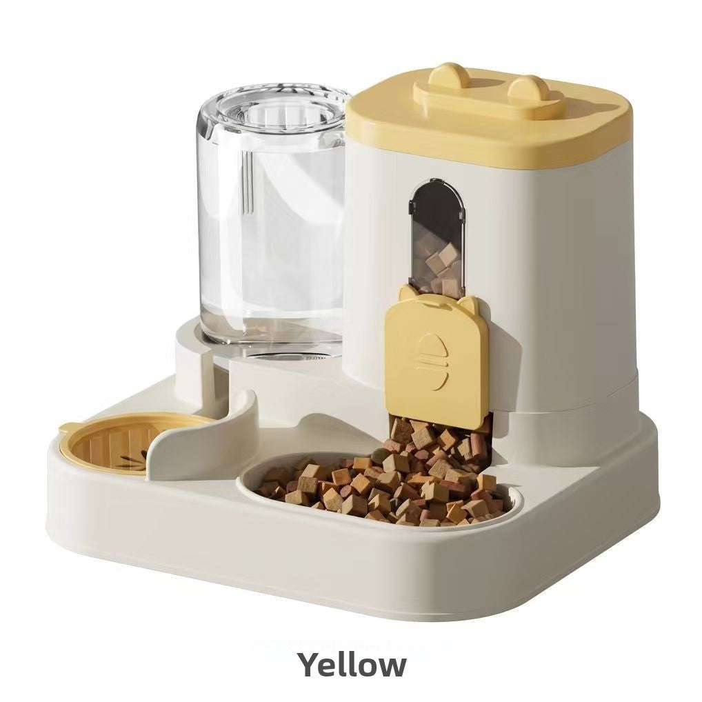 Large Capacity Pet Feeder and Water Dispenser with Anti-Blockage and Detachable Design