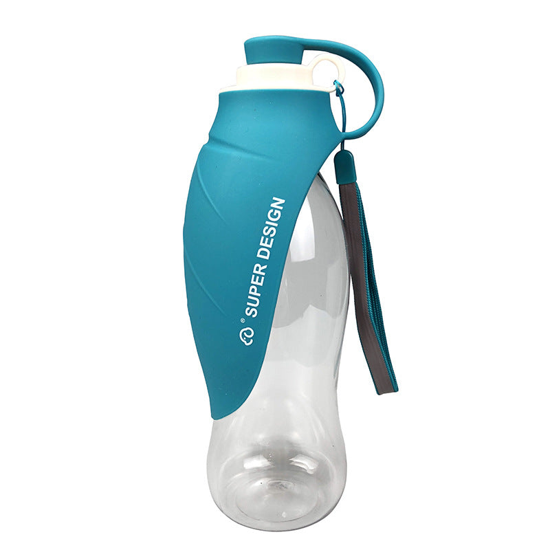 Leaf Shaped Foldable Silicone Pet Drinking Cup 580ml for Dogs and Cats on Outdoor Trips
