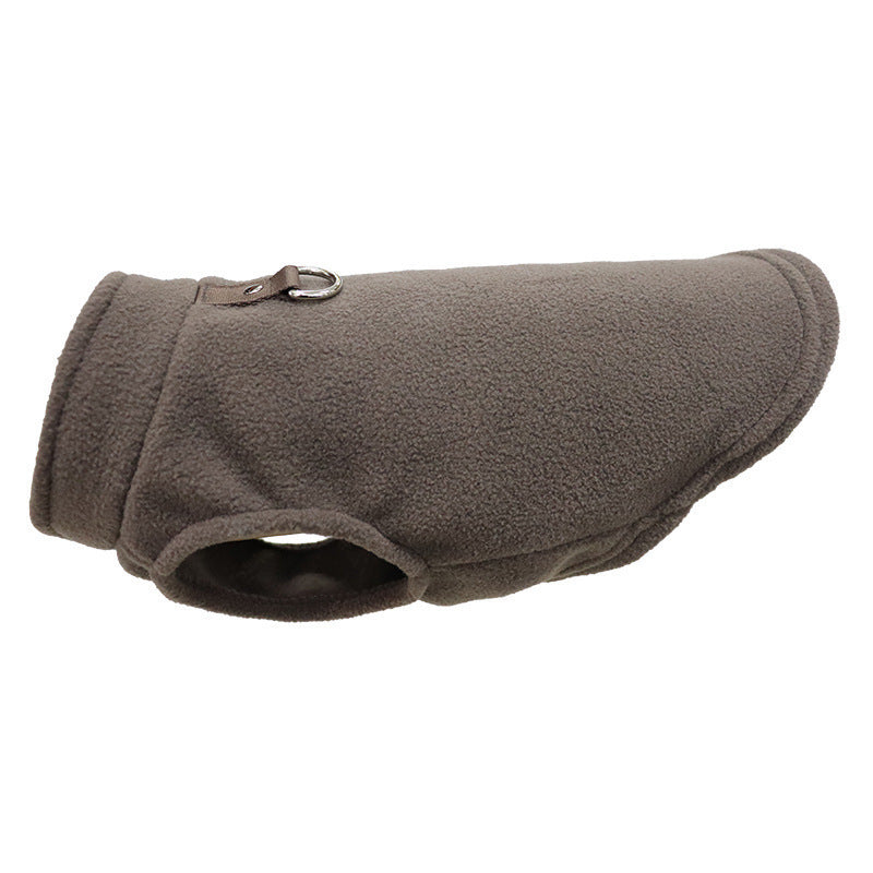 Warm fleece dog vest in 9 colour options