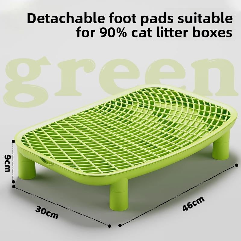 Double Layer Cat Litter Mat with Removable Feet and Anti-Splash