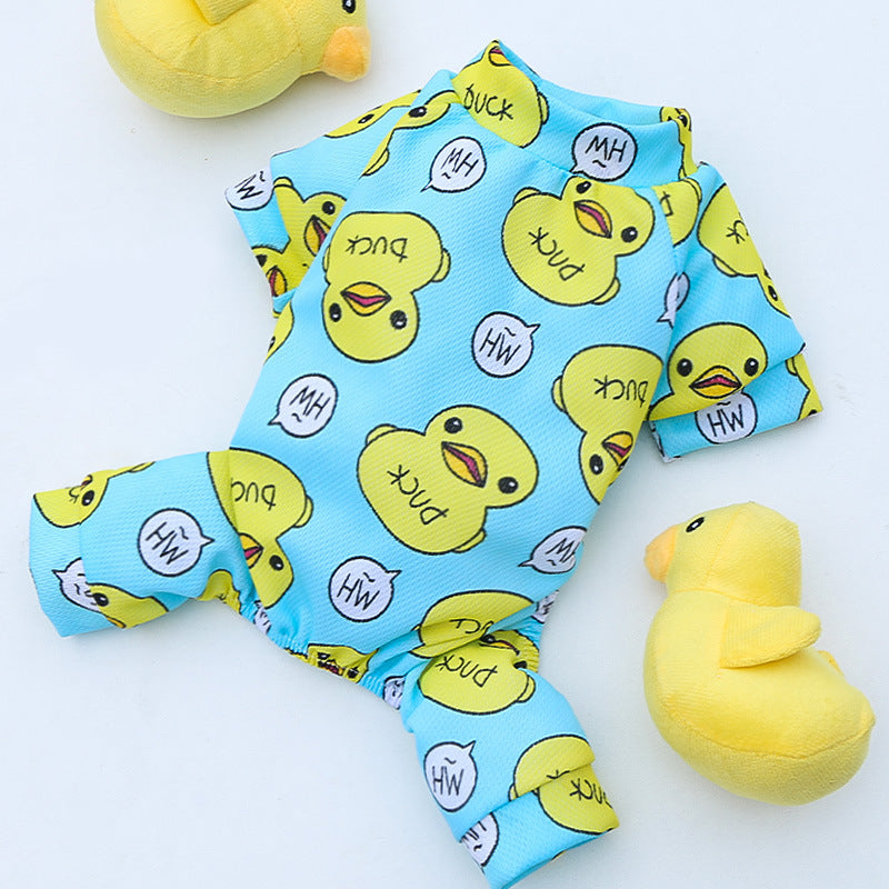 Cartoon duck four leg outfit for dogs and cats, available in 2 colours, image 13