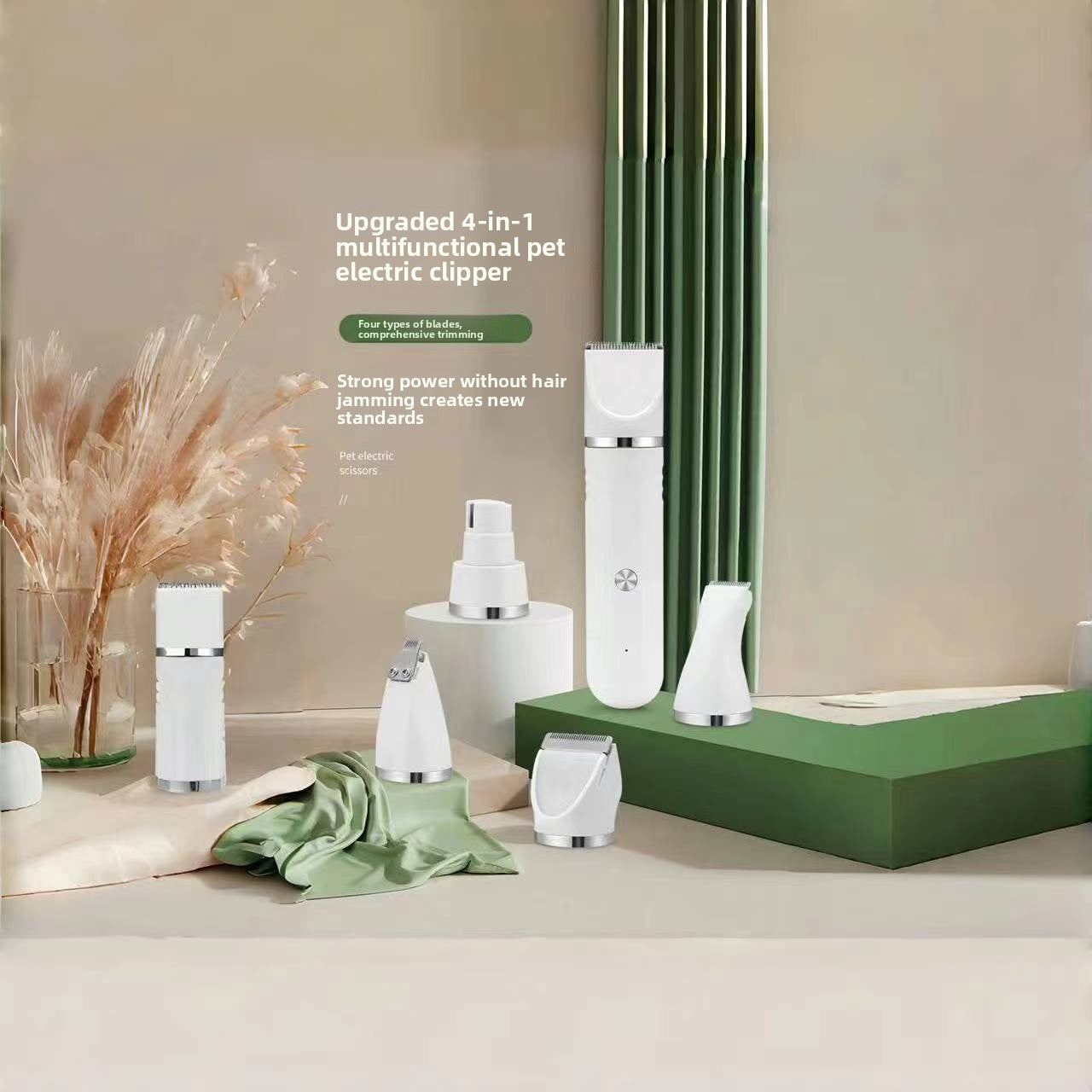 Pet Hair Clipper with Paw Shaver and Nail Grinder, Multi-Function