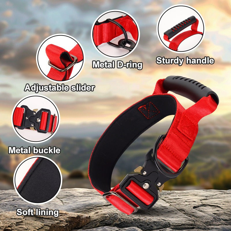 Adjustable nylon dog collar, 3 sizes available from Pet Royale UK
