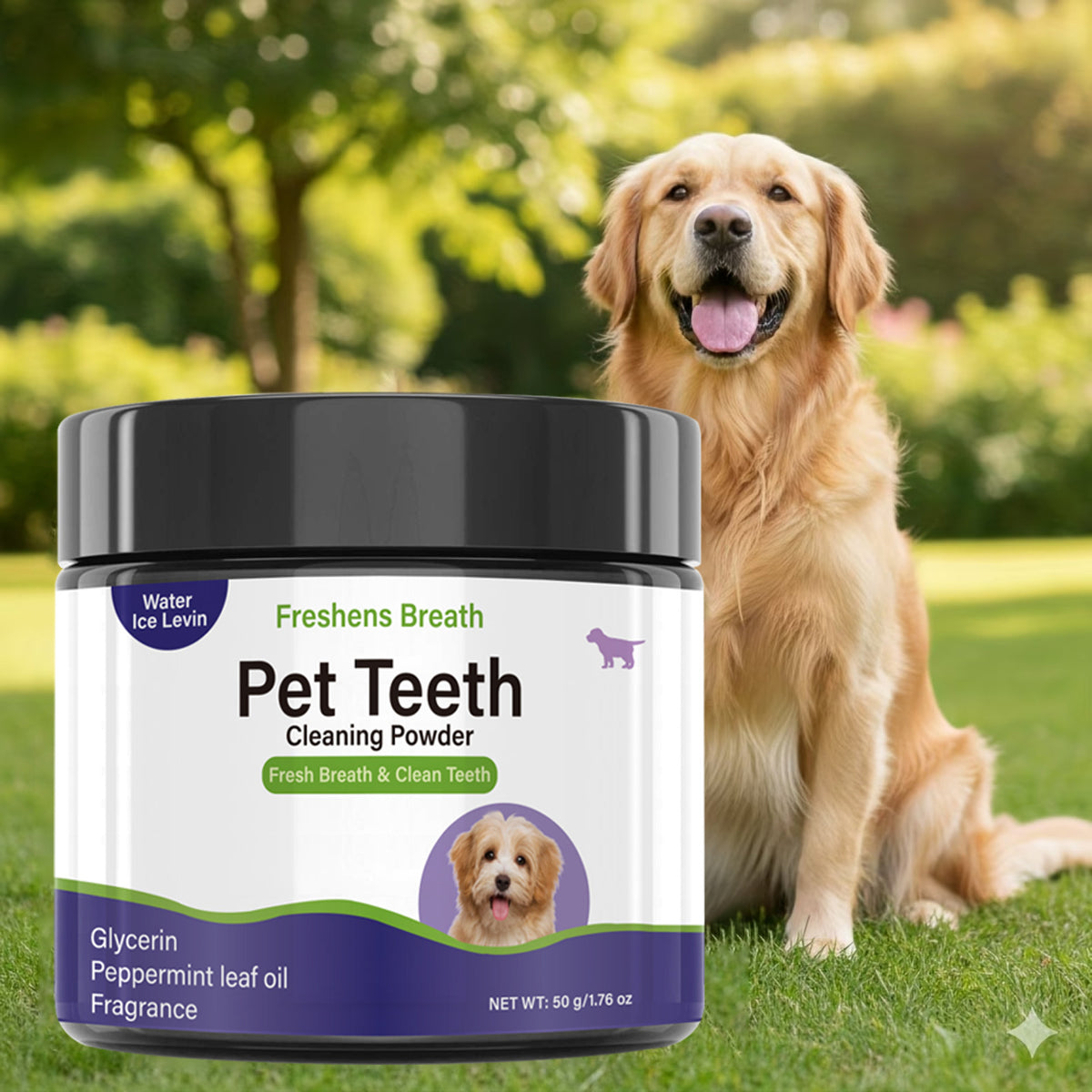 Dog Tartar Removal Powder, Easy Daily Teeth Cleaning