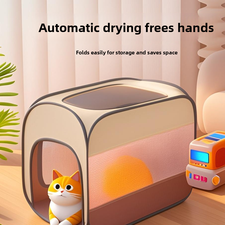 Foldable Pet Drying Box for Cats and Dogs, Quick Dry Cabinet