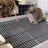 Black and white flat rabbit litter tray with grid, photo 3