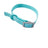 Silicone pet collar with alphabet letters in Red Collar, top view