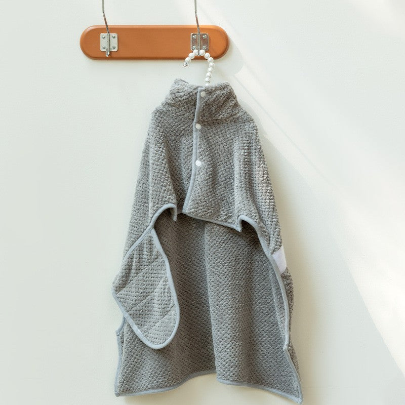 Super Absorbent Dog Bathrobe Towel Wrap with Foot Covers