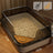 Extra Large Semi-Enclosed Cat Litter Box, High Sided Anti-Splash