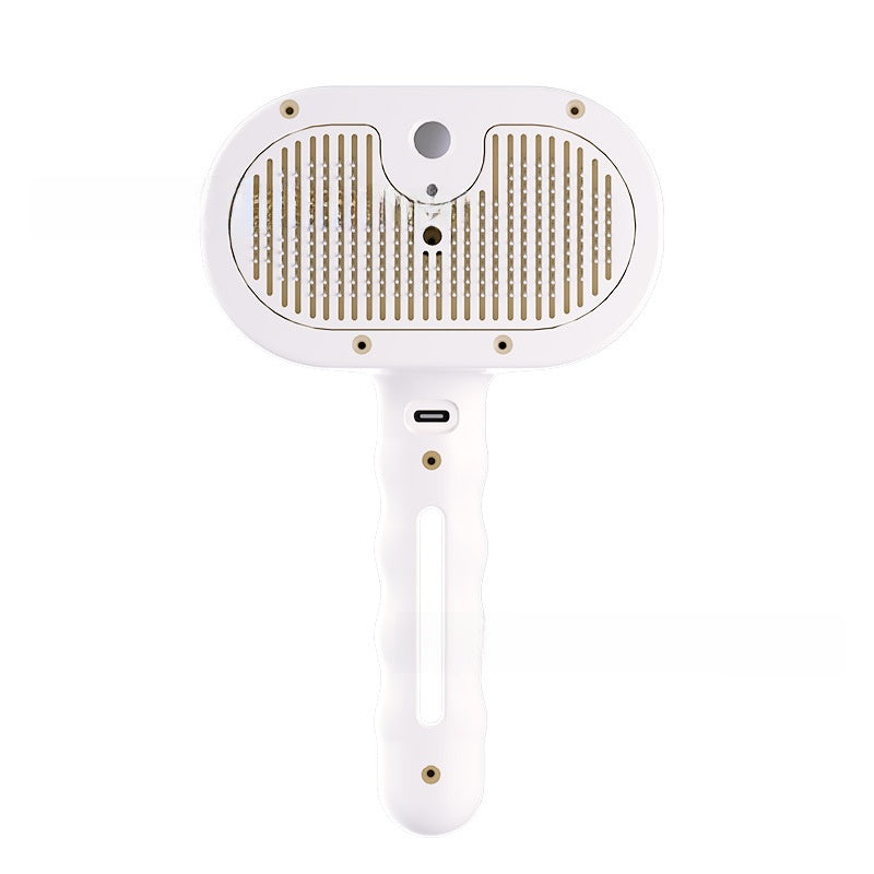 White pet spray grooming brush with misting water tank, photo 12