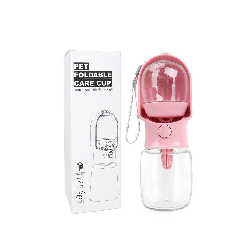 Dual-Use Portable Pet Travel Cup for Water and Food in Small or Large Sizes