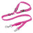 Elastic pet car seat belt lead in black with buffer section
