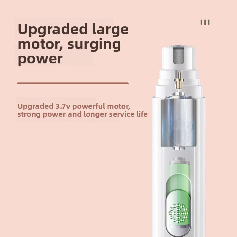 2-in-1 LED Pet Nail Grinder and Clipper with Safety Cover, USB