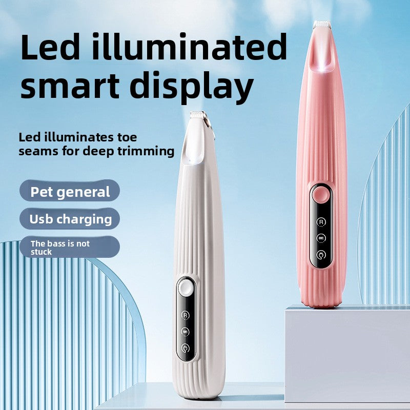Quiet LED Pet Trimmer for Face, Ears and Paws, Dogs and Cats