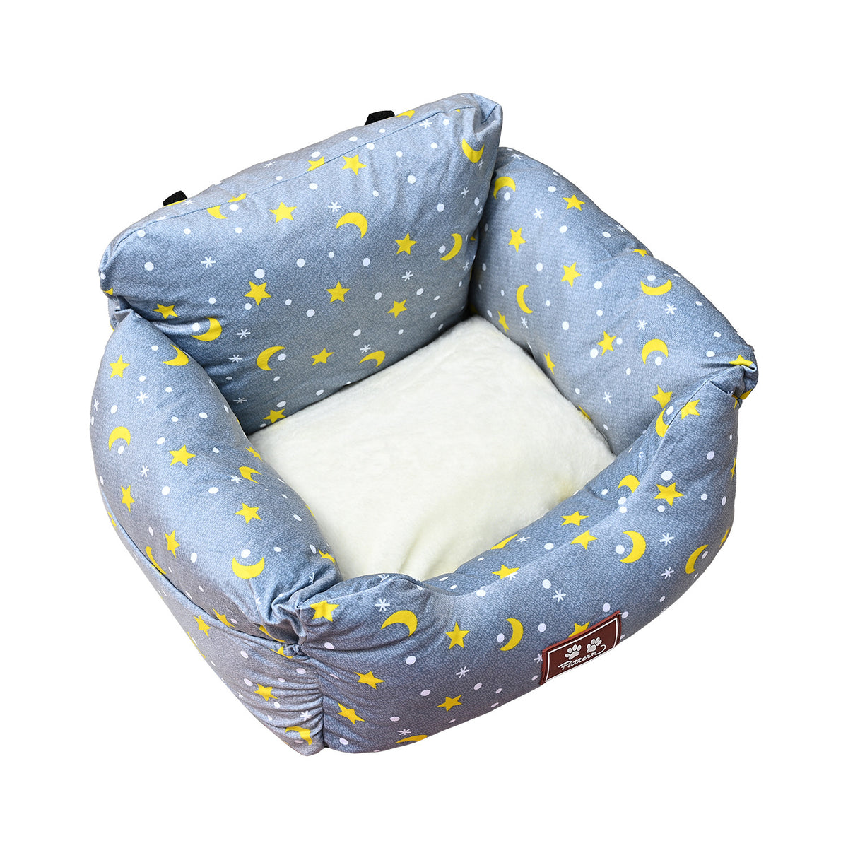 Portable dog car seat bed on a back seat for travel, photo 18