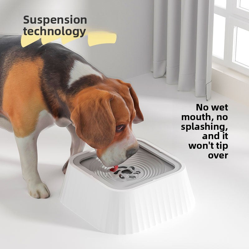 Floating Pet Drinking Bowl with Anti-Knock Base and Neck Protection for Cats and Dogs