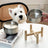Elevated Pet Food Bowl with Removable Wooden Stand and Stainless Steel Bowl for Pets