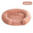Plush round donut bed for cats and dogs, product overview photo